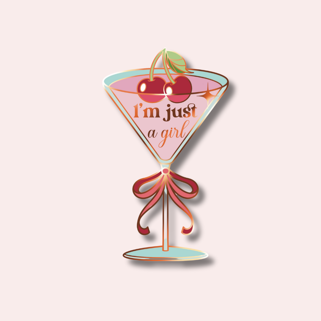 I'm Just a Girl Enamel Pin