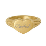 Bookish Heart Signet Ring