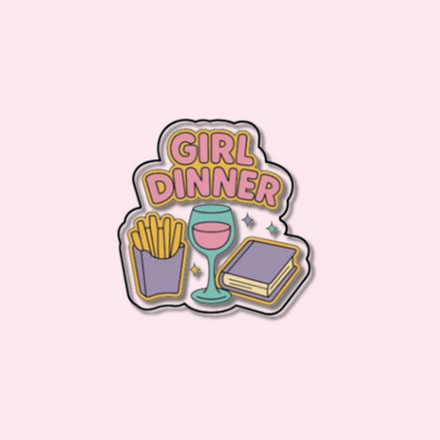 Girl Dinner Enamel Pin