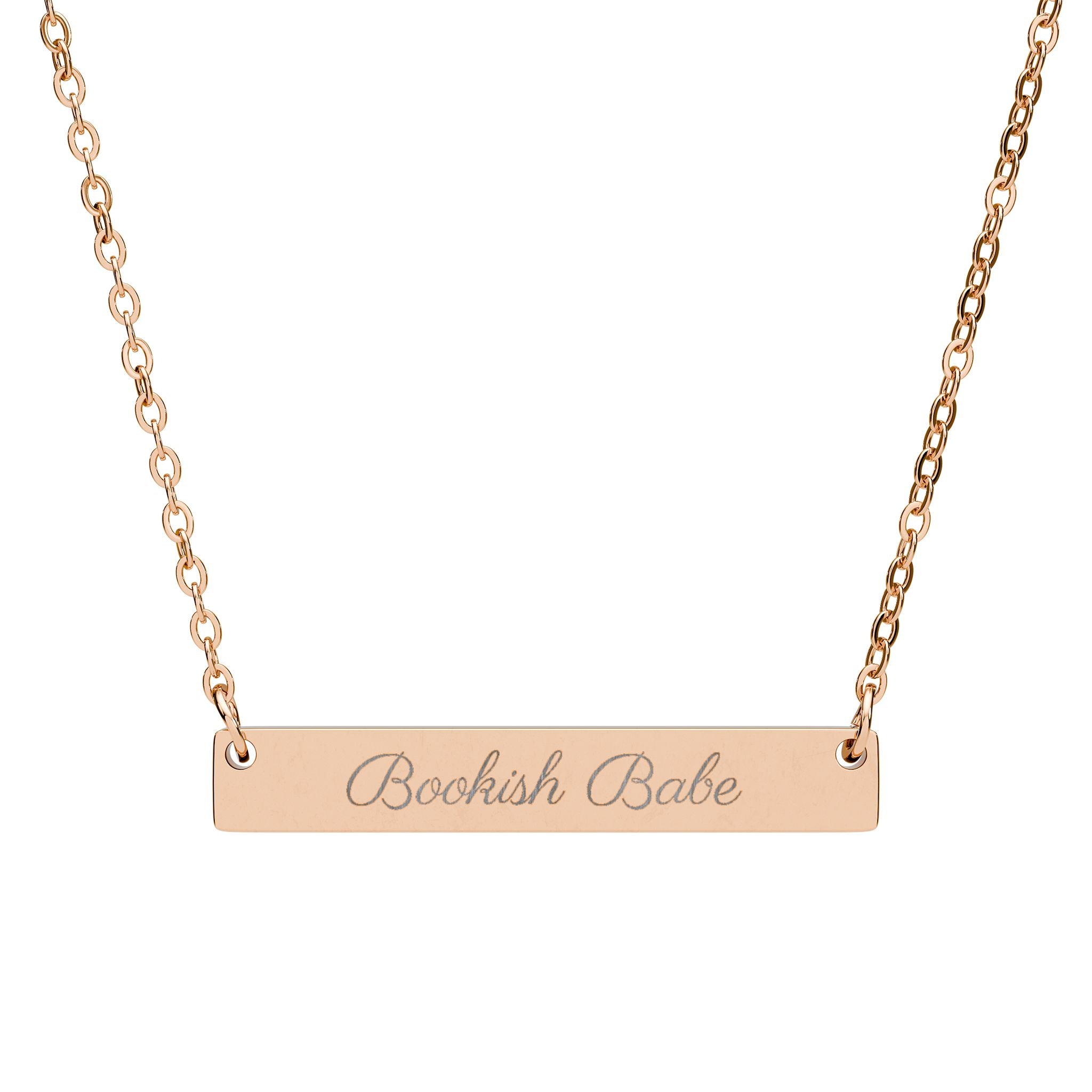 Bookish Babe Bar Necklace