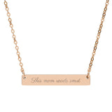 This Mom Reads Smut Bar Necklace