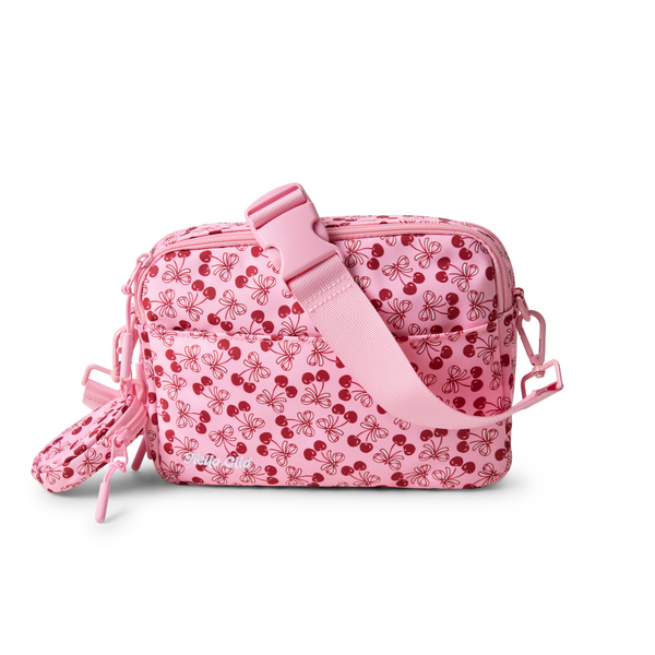 Hello Clio crossbody belt bag in Cherry Pop