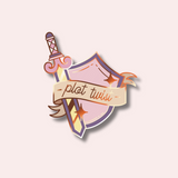 Plot Twist Enamel Pin