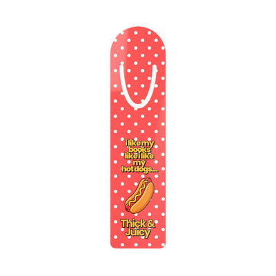 I like my books like I like my hot dogs bookmark