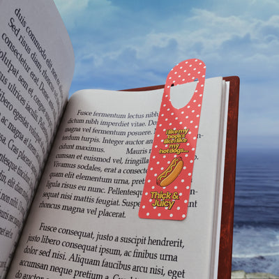 I like my books like I like my hot dogs bookmark