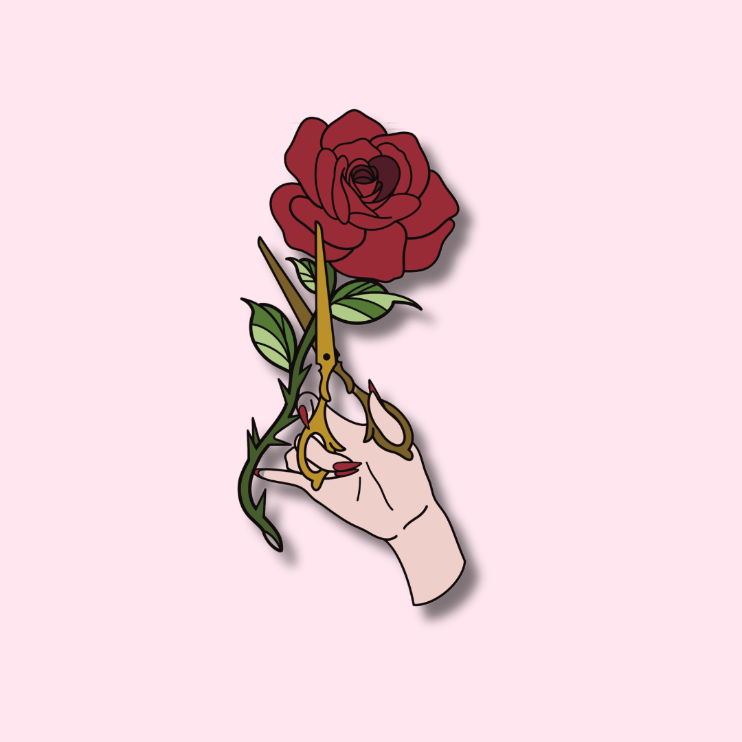 Midnight Rose Enamel Pin