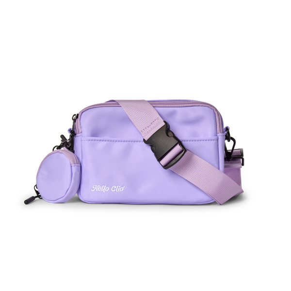 Hello Clio crossbody belt bag in Lavender Crème