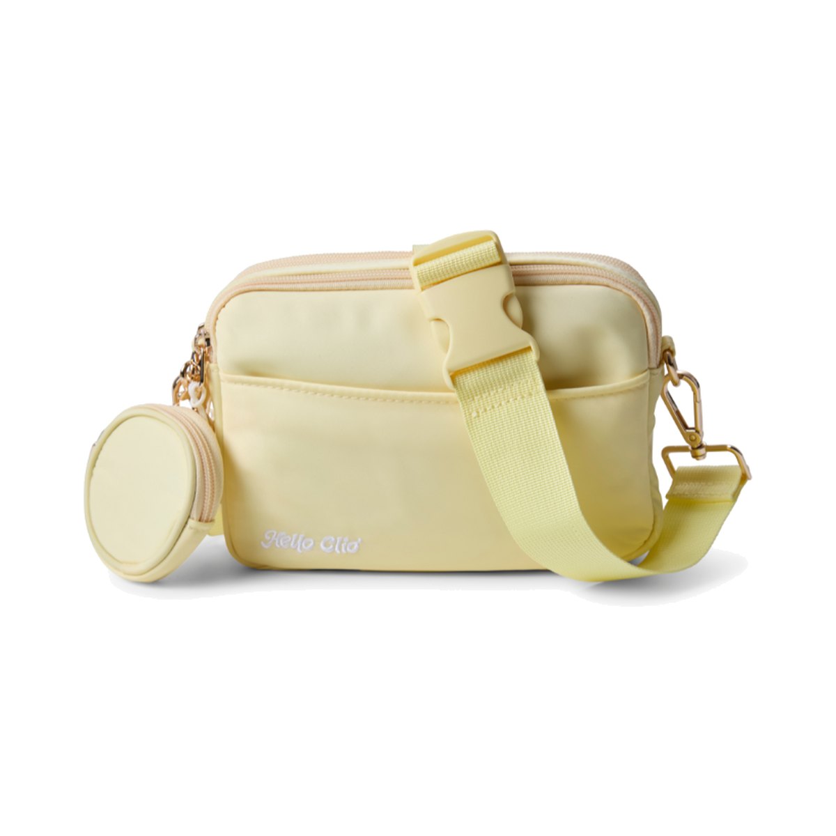 Butter Hello Clio Double Scoop belt bag on a white background