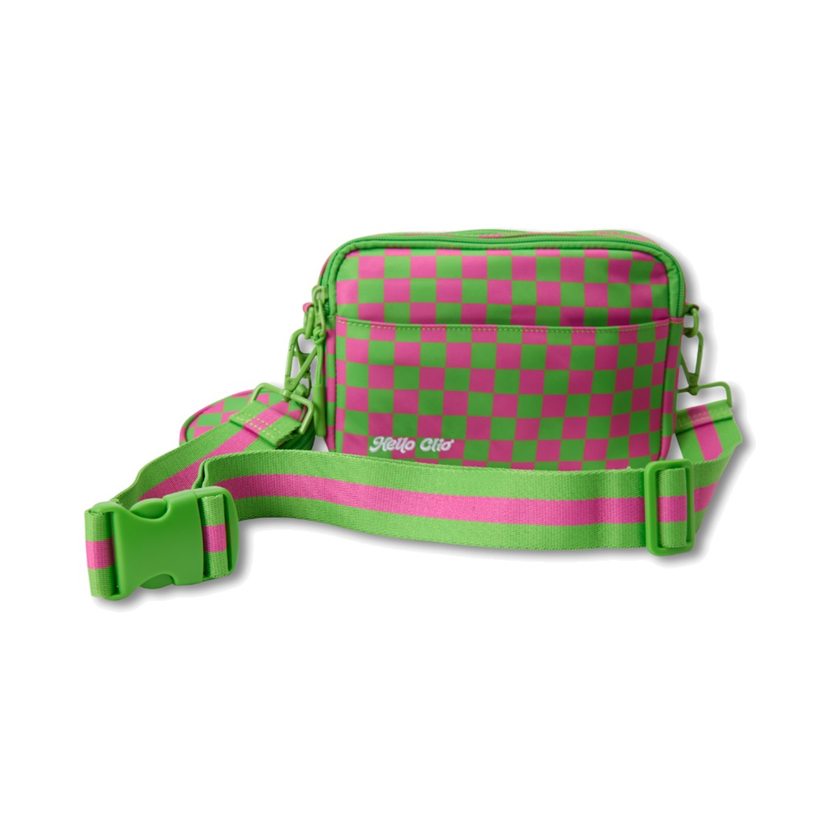 Emerald Bubbly Hello Clio Original belt bag on a white background
